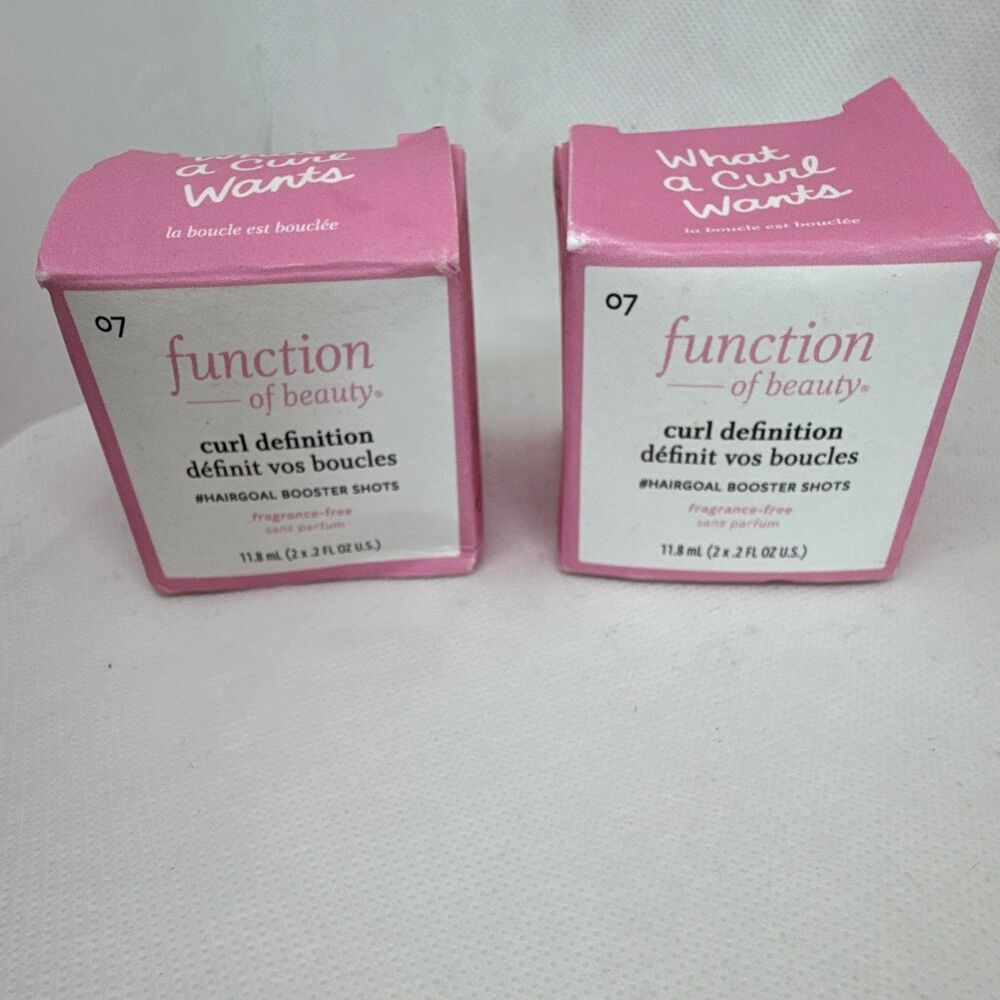 Function of Beauty Curl Definition Hair Serum, Fragrance-Free Vegan 11.8 ml 2pk